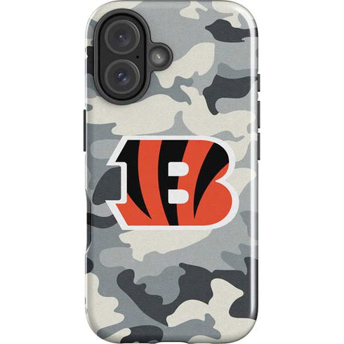 NFL Cincinnati Bengals Camo iPhone 16 Plus Impact Case